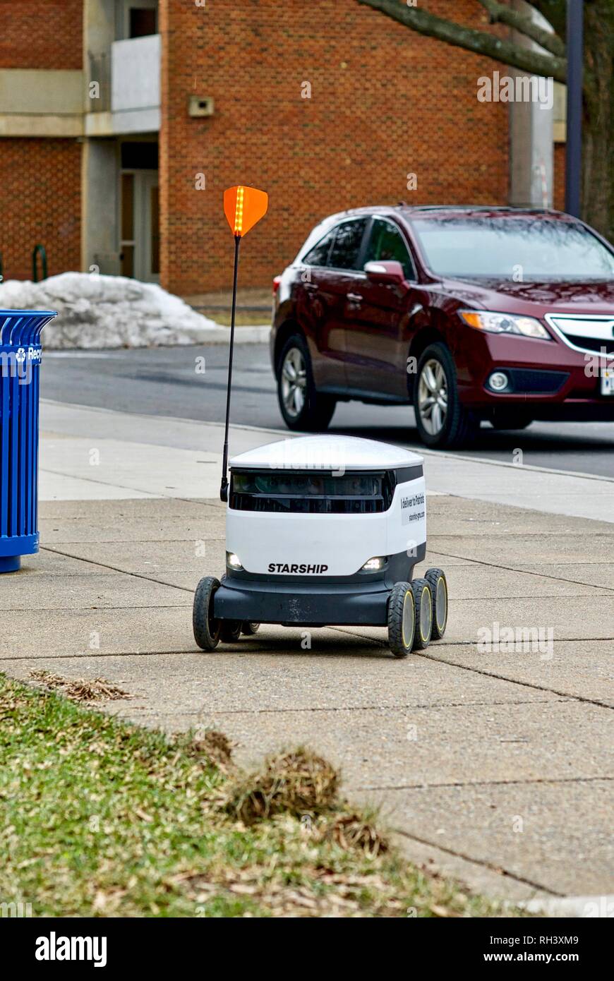 Fairfax, Virginia, USA January 29, 2019 An autonomous food delivery