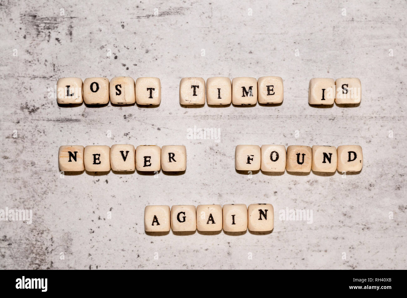 Lost time is never found again hi-res stock photography and images - Alamy
