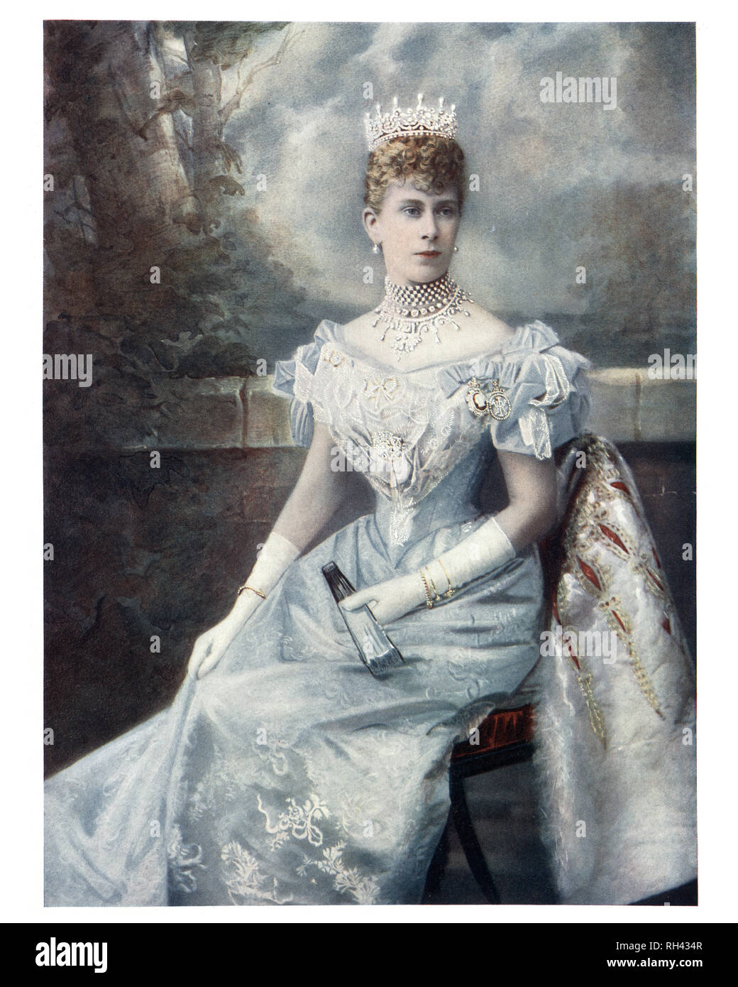 Mary of Teck, was Queen of the United Kingdom and the British Dominions and Empress of India as the wife of King George V. Stock Photo