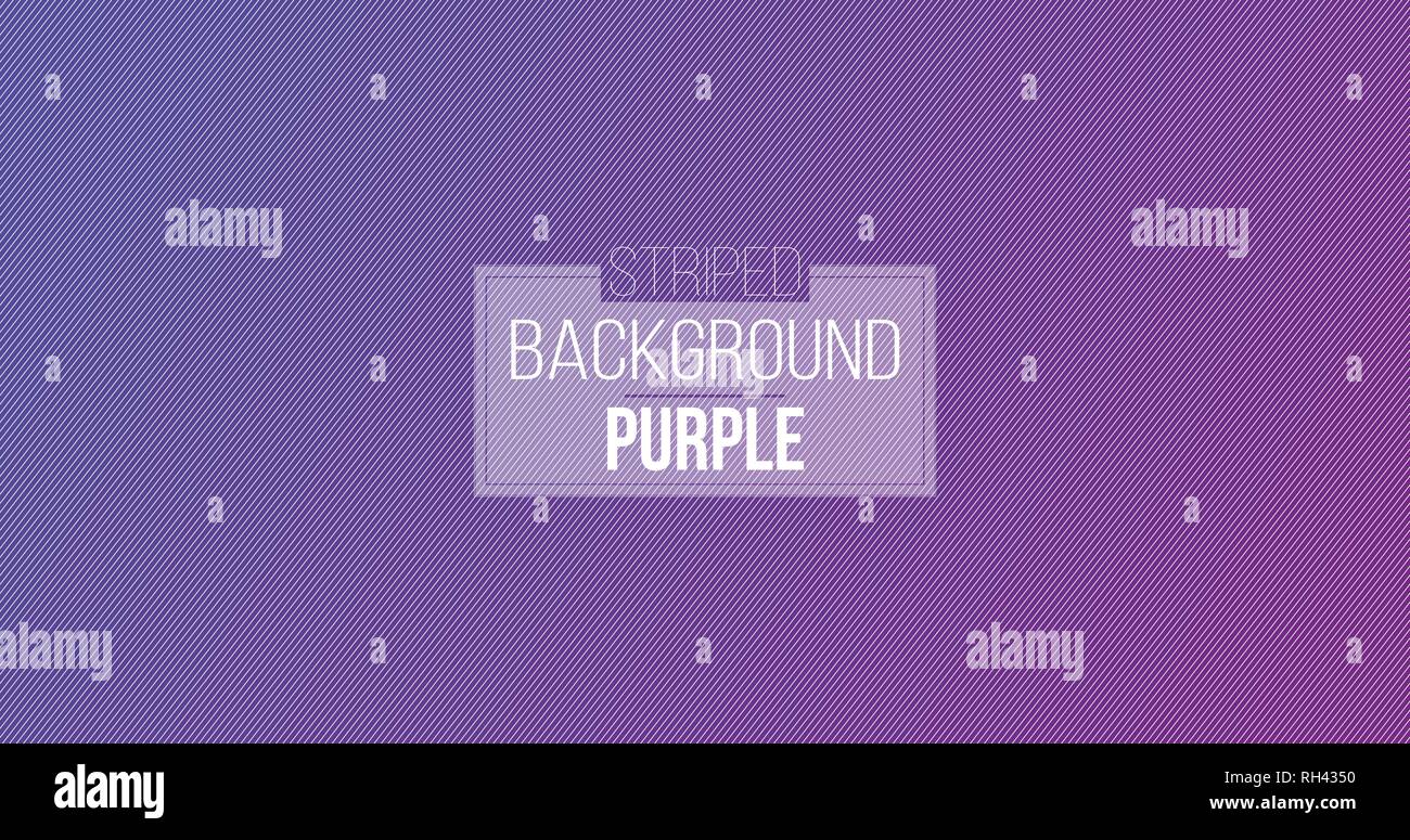 Abstract minimal design stripe and diagonal lines pattern on purple background and texture. Vector illustration. Stock Vector