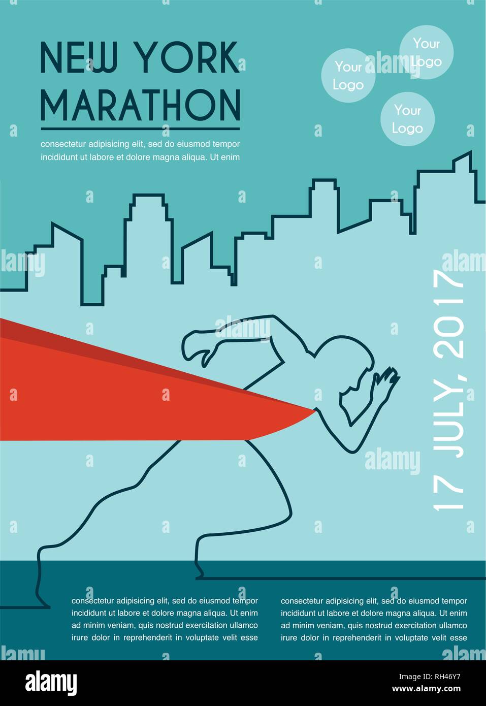 number one winner at a finish line. poster design template. vector