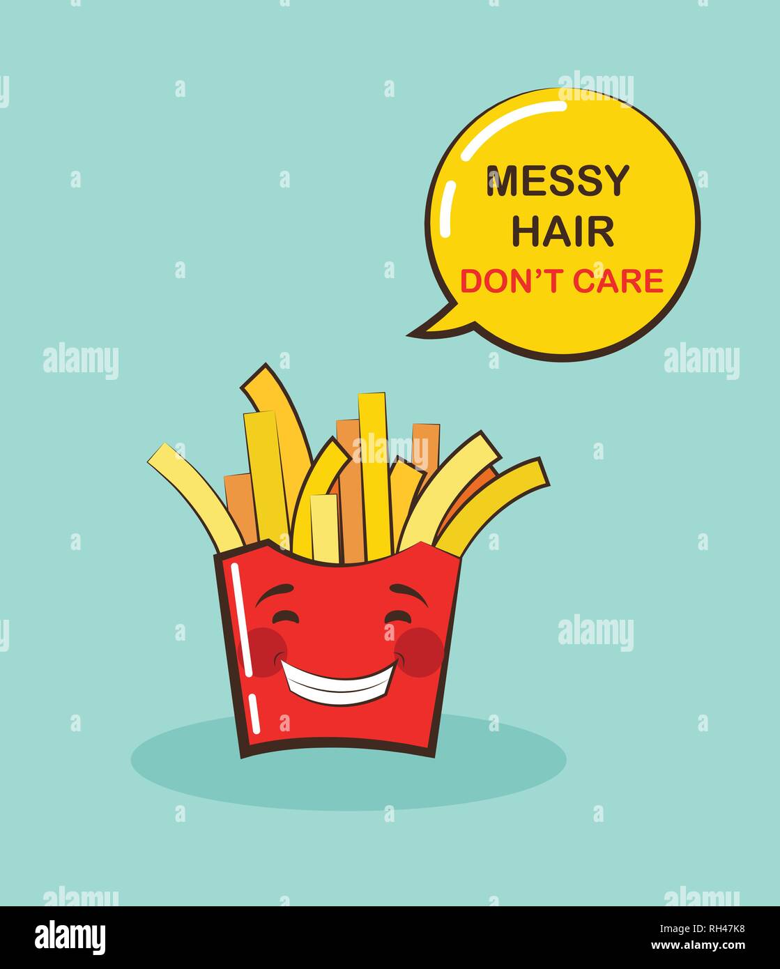 funny potato chips character with funny quote. Cartoon face food emoji.  Funny food concept. vector illustration Stock Vector Image \u0026 Art - Alamy, image size:1119x1390