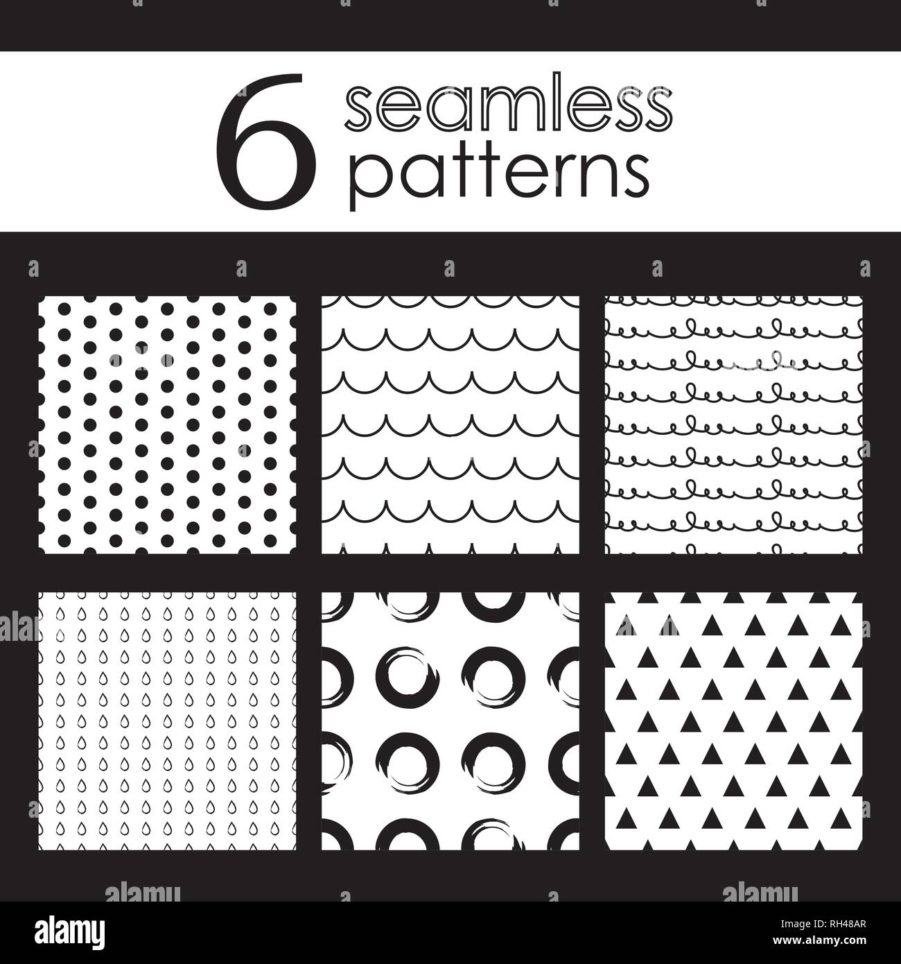 Black and white shape patterns hi-res stock photography and images - Alamy