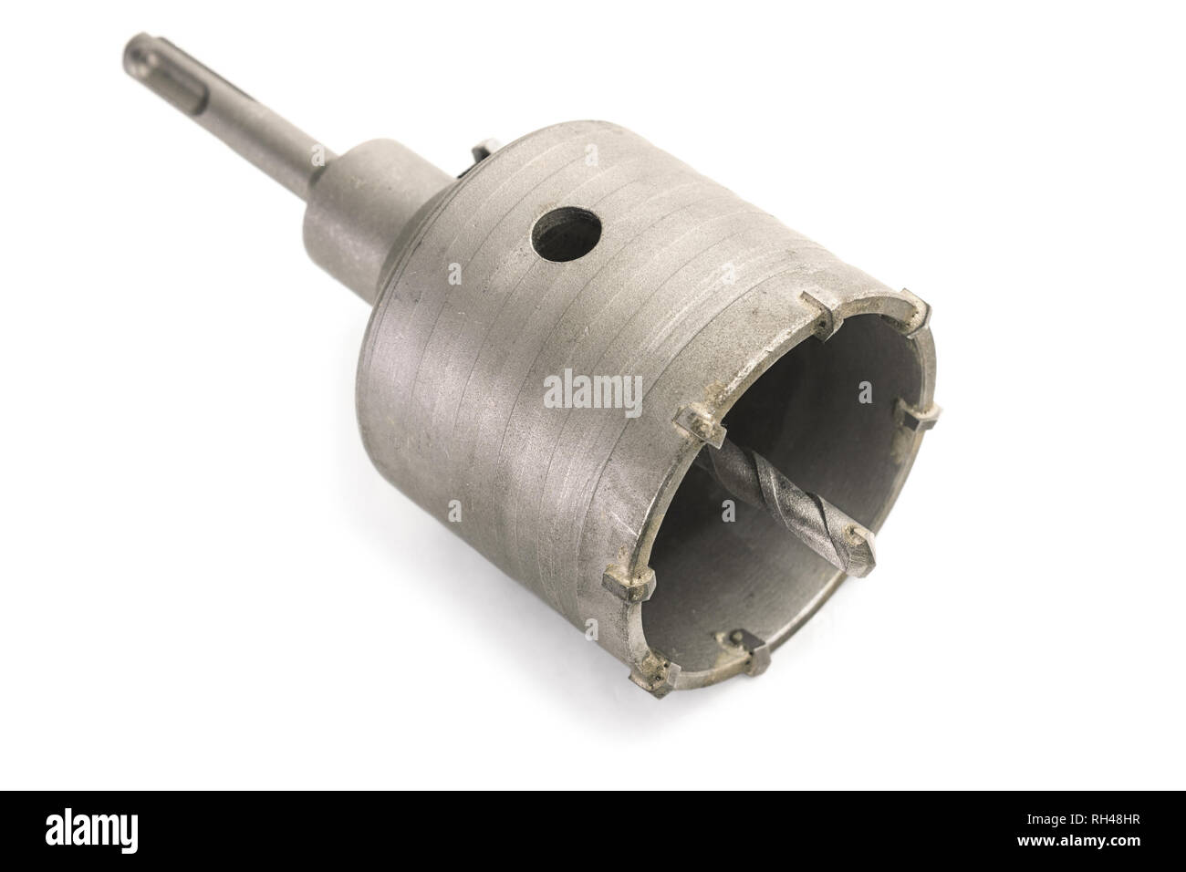 Special durable core drill for drilling concrete isolated on white