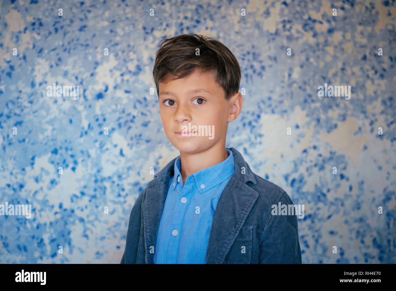 Portrait confident boy Stock Photo