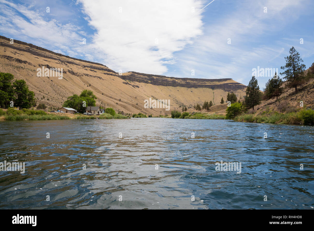 Landscape scenic of the Lower Deschutes River in the Wild and Scenic