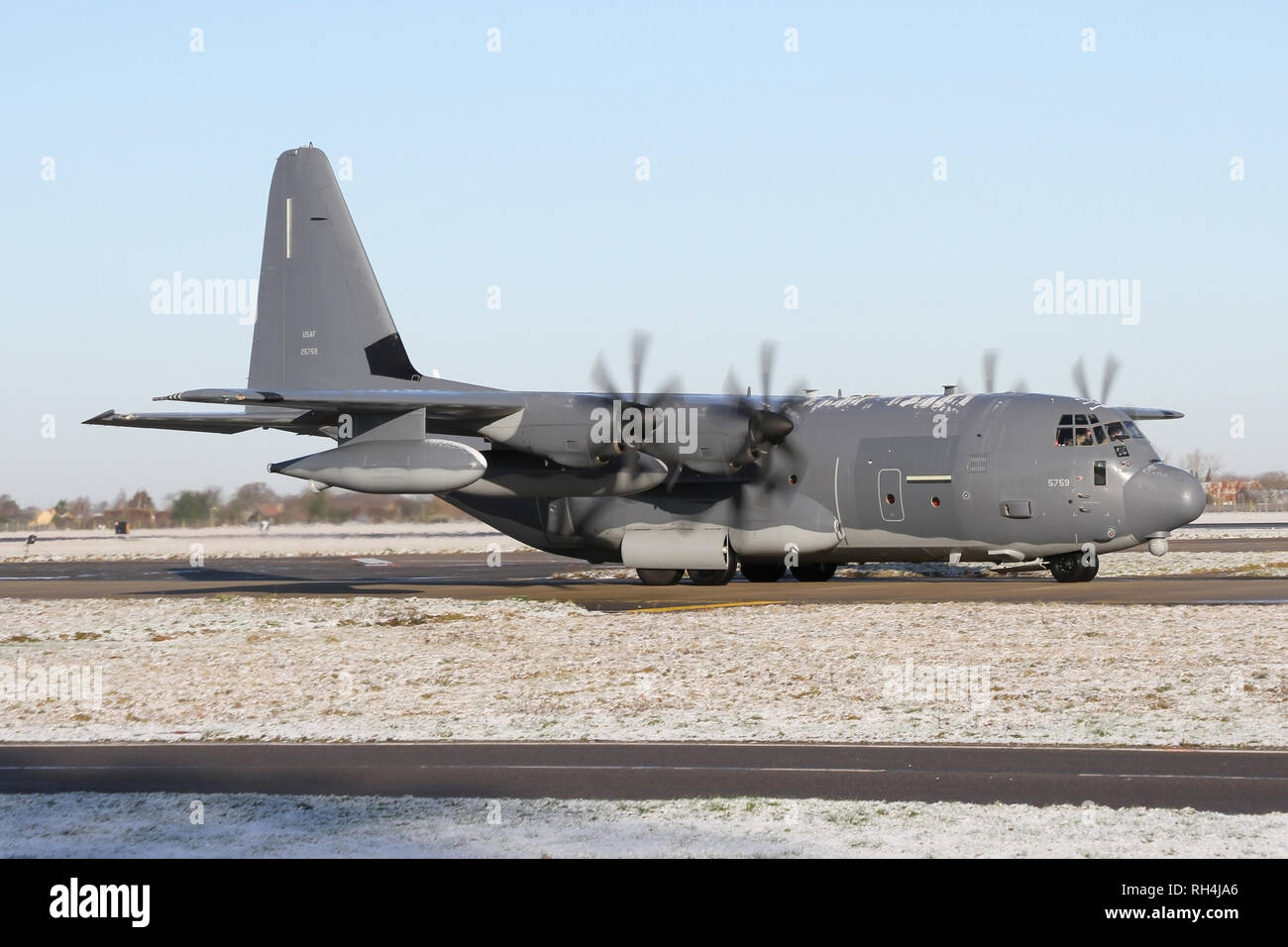 352nd Special Operations Wing MC-130J taxiing for departure after de ...