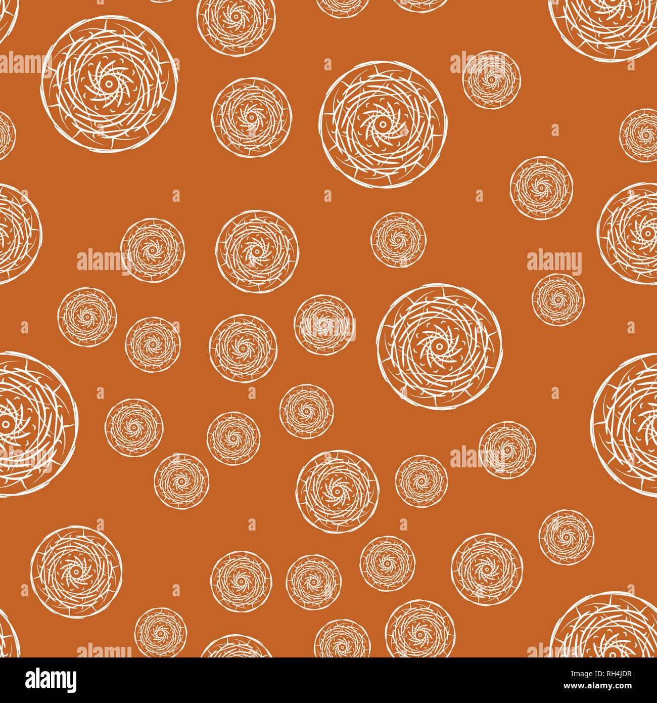 Mandala Seamless Pattern On A Colored Background Coloring Pages