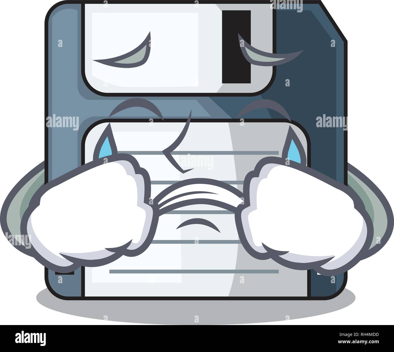 Crying floppy disk in the character funny Stock Vector Image & Art Alamy
