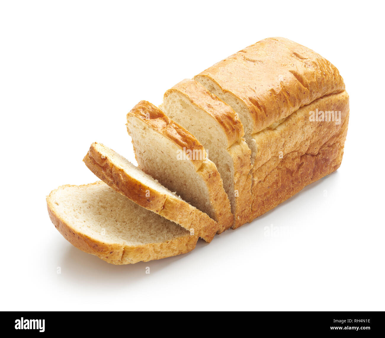 Sliced bread isolated on a white background Stock Photo