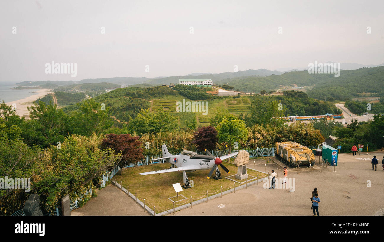 War museum near military border dividing North and South Korea Stock Photo