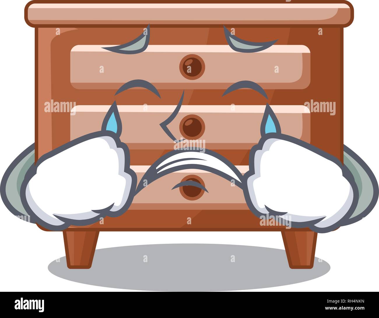 Crying character bedside table in the room Stock Vector Image & Art - Alamy