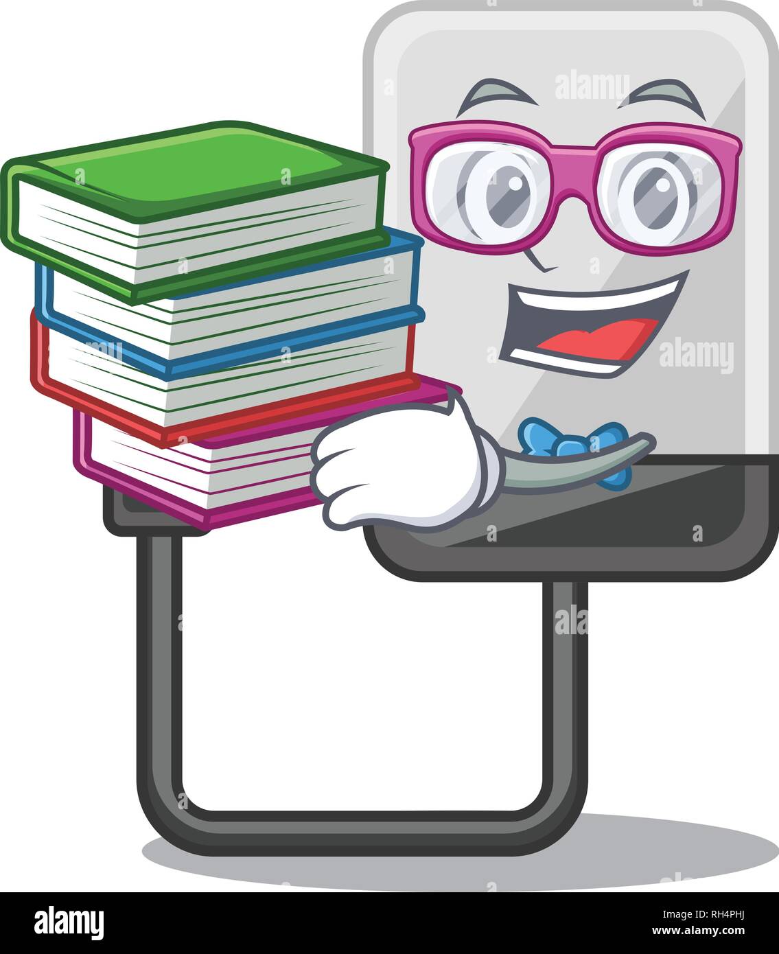 Student with book cartoon hard drive in the bag Stock Vector Image & Art -  Alamy