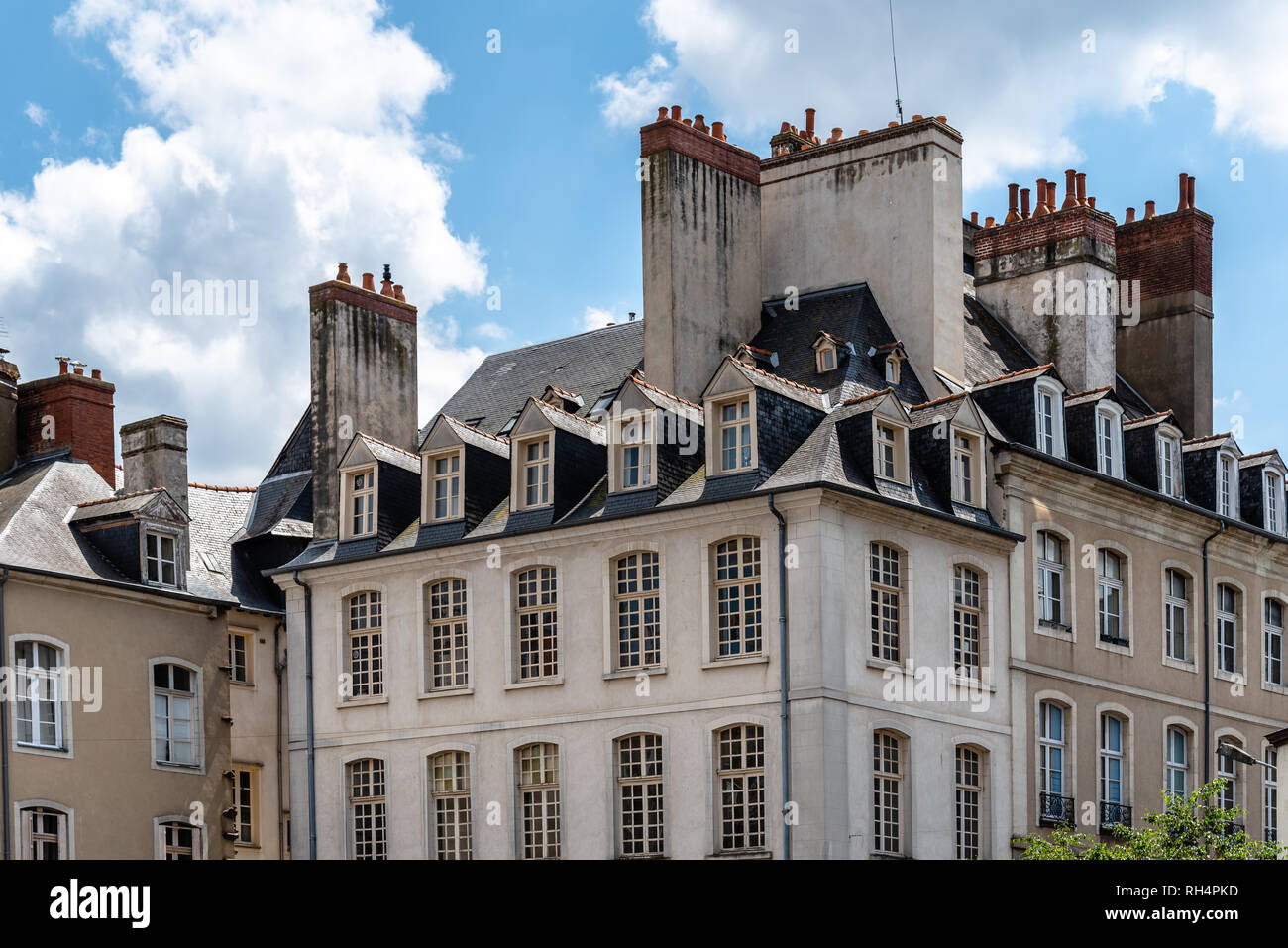 Old buildings in Rennes the capital of the region of Brittany Stock ...
