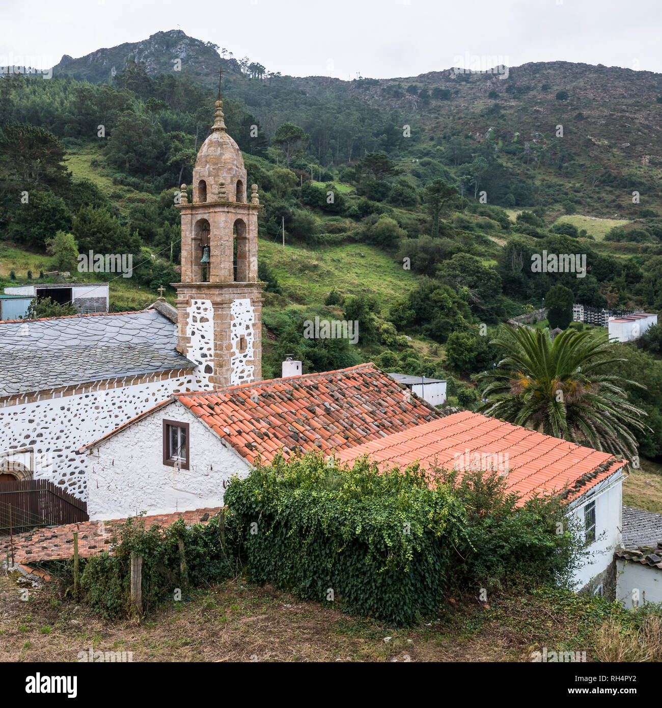 Church of San Andres de Teixido, near Cedeira, Rias Altas, Galicia, Spain Stock Photo