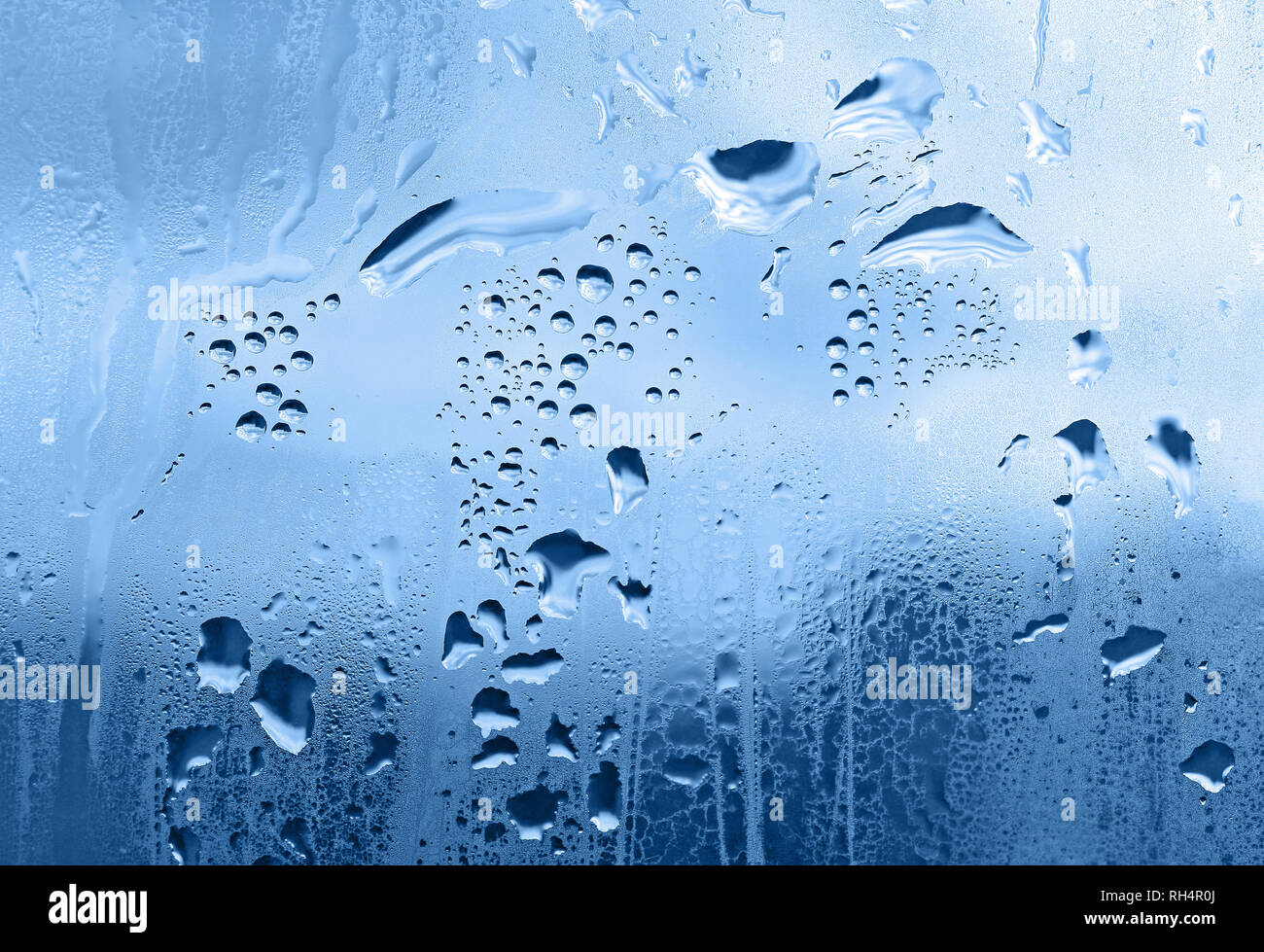 natural water drops on window glass Stock Photo Alamy