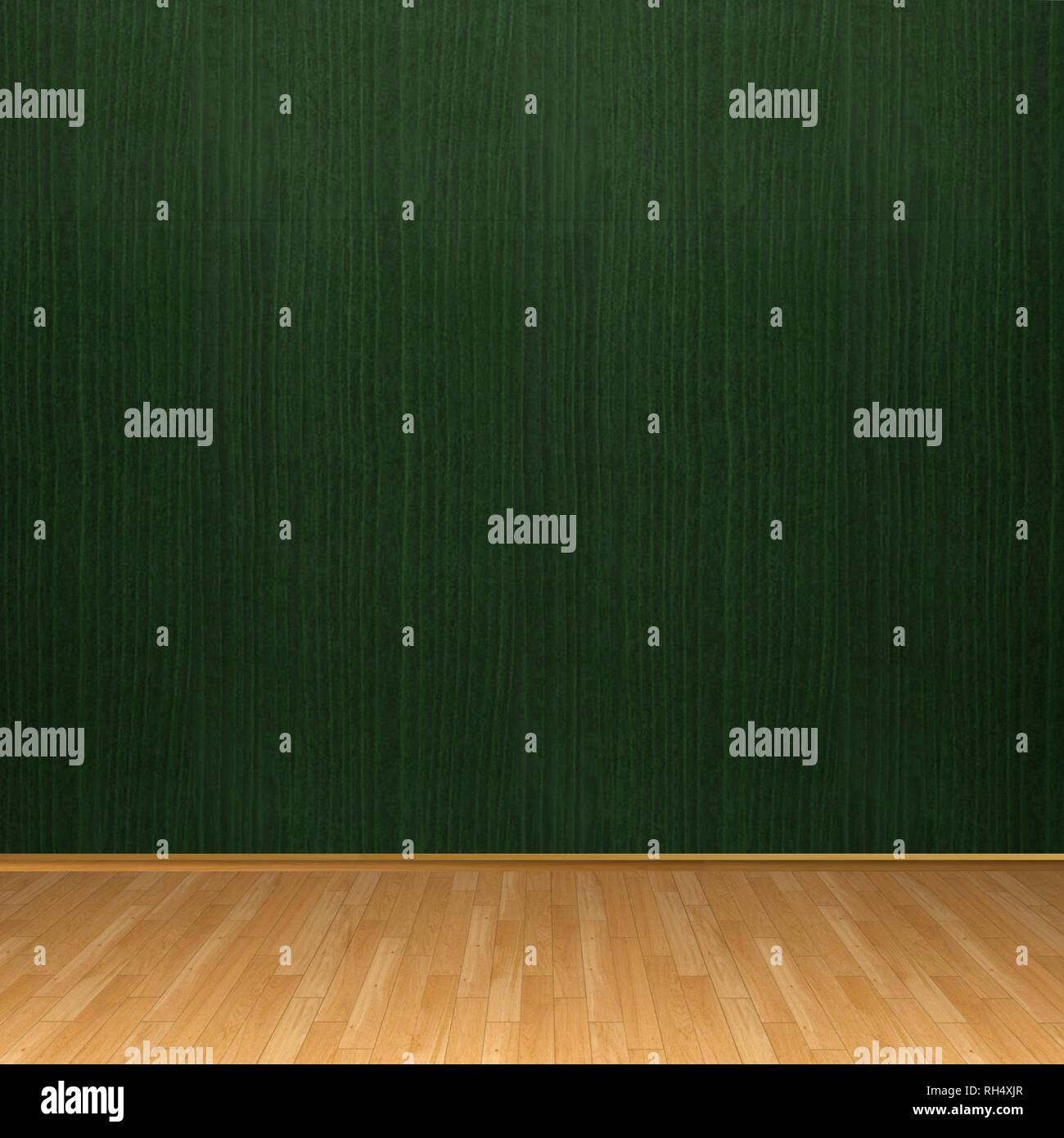 Green Empty Room Parquet Floor Stock Photos Green Empty