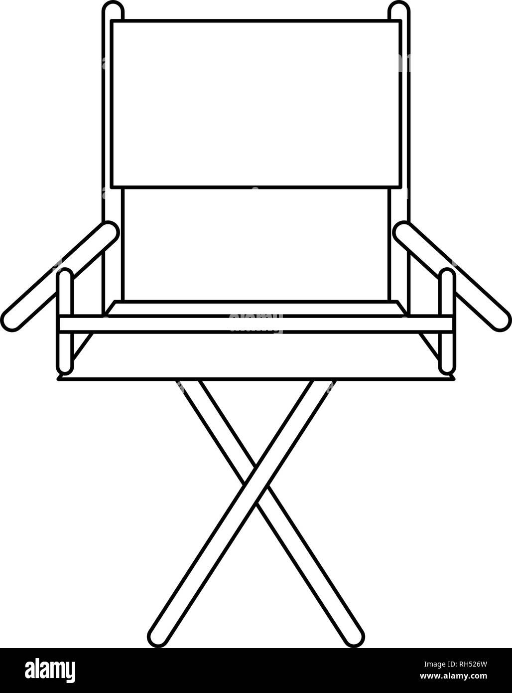 directors chair symbol black and white Stock Vector Image & Art Alamy