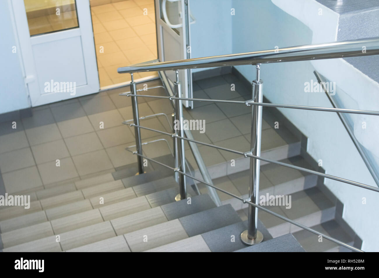 Emergency and evacuation exit stair in the building Stock Photo Alamy