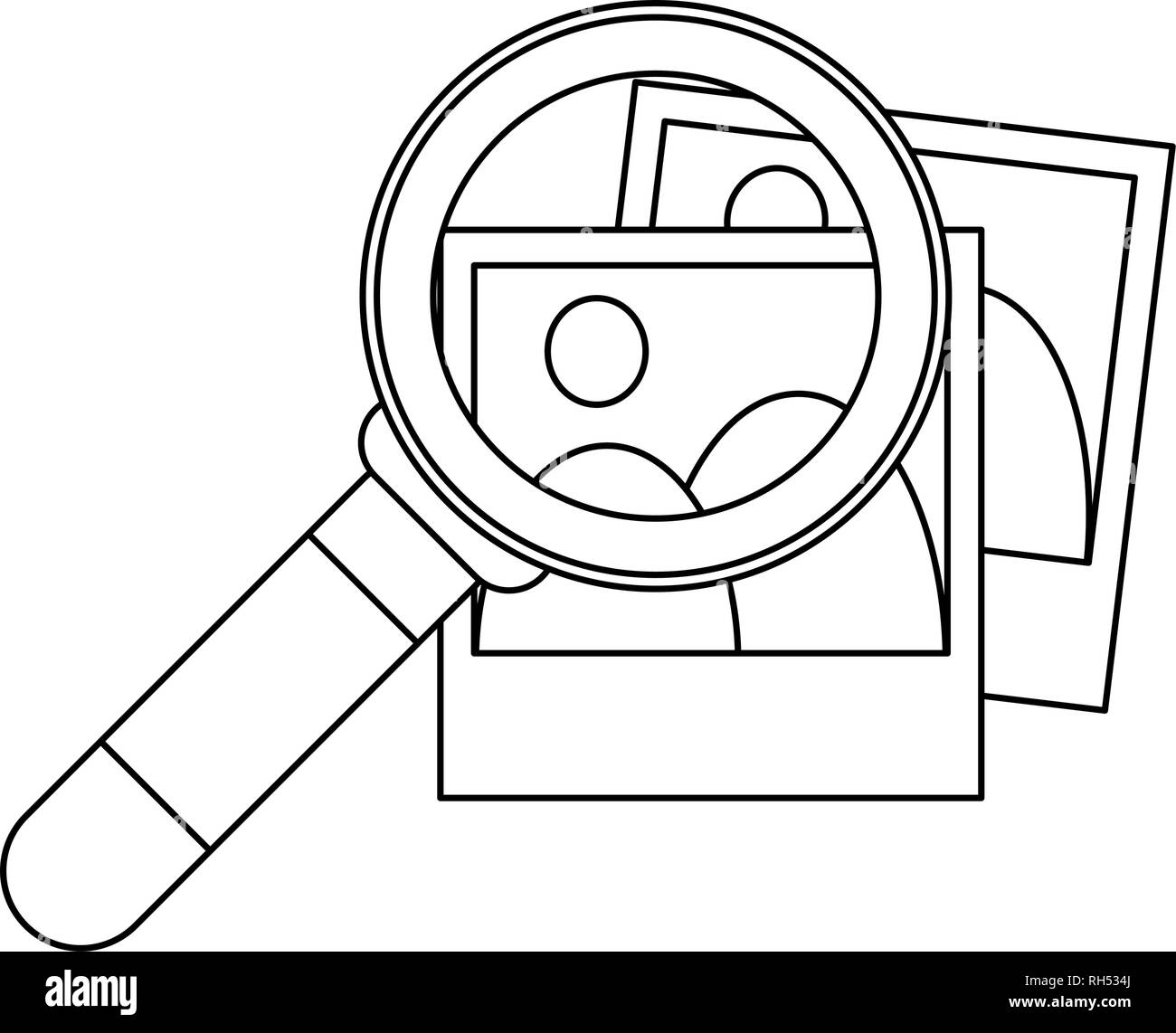 Accessory magnifying glass Black and White Stock Photos & Images - Alamy