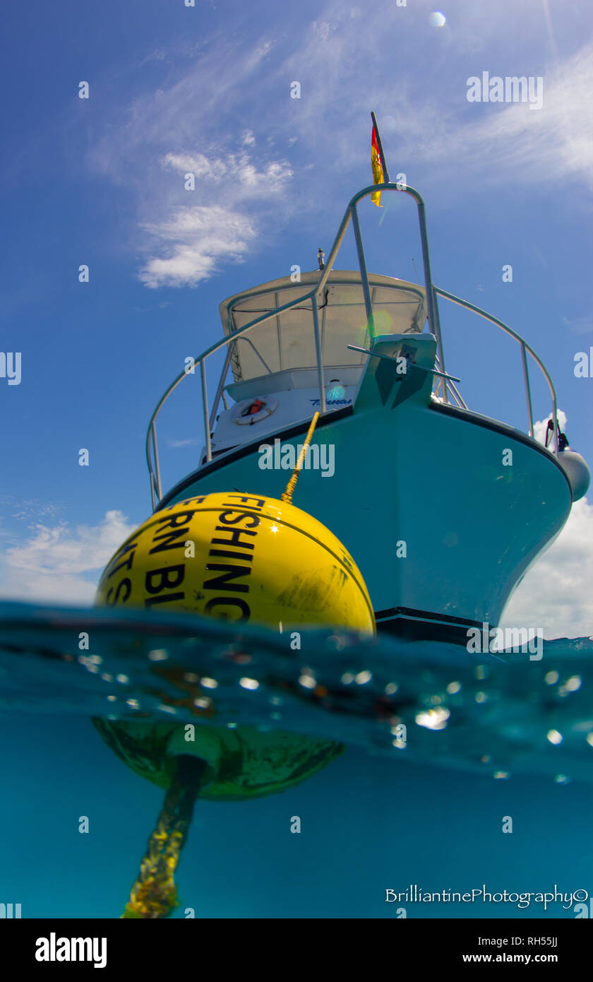 Caribbean dive boat Stock Photo