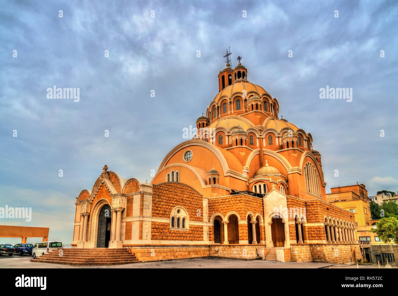 Melkite Greek Catholic basilica of St. Paul at Harissa, Lebanon Stock Photo