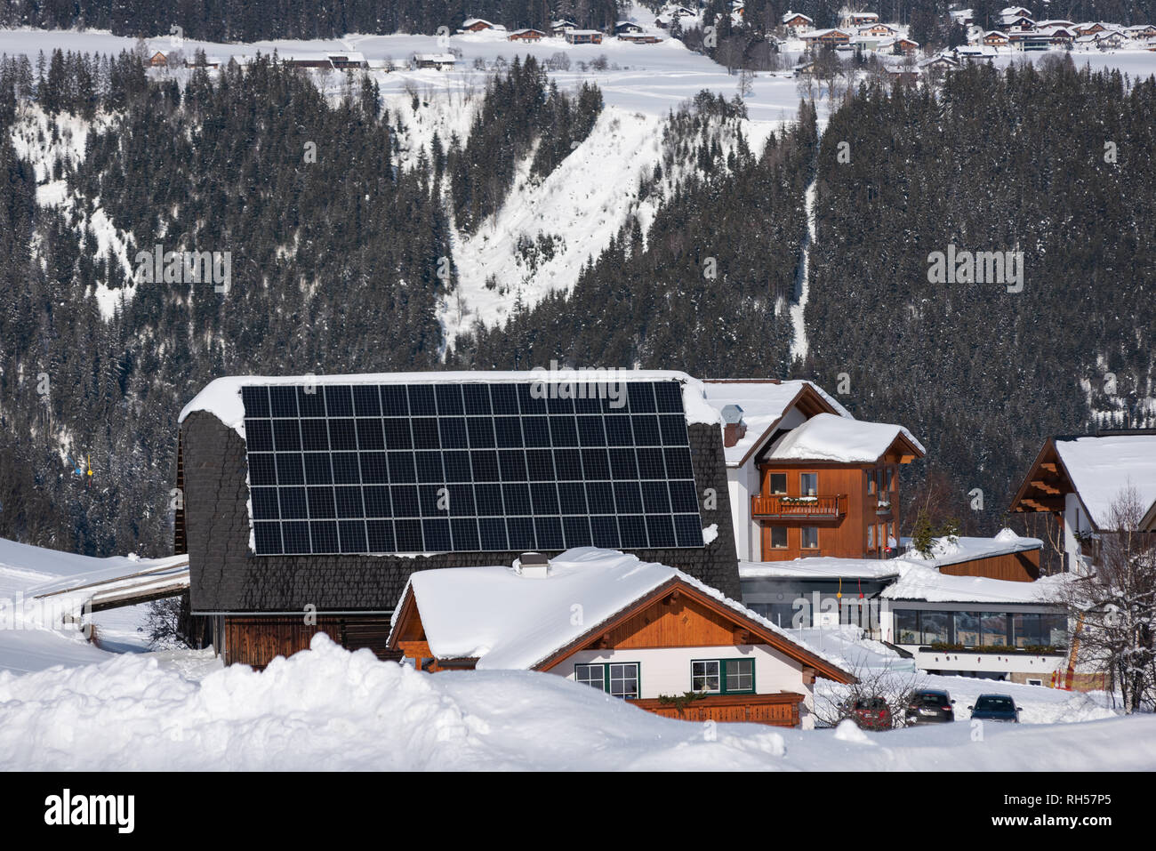 Solar Panel Photovoltaic Panels Pv On A House Roof