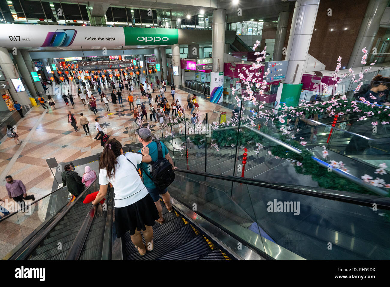 People in KL sentral railway station in Kuala Lumpur, Malaysia Stock Photo