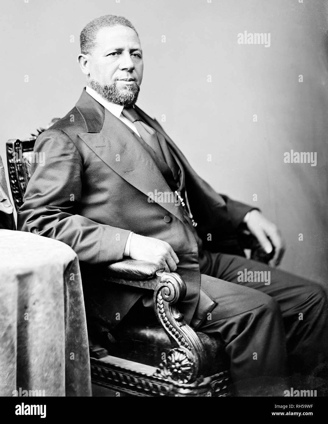 HIRAM REVELS (1827-1901) American Republican Senator, Methodist minister Stock Photo