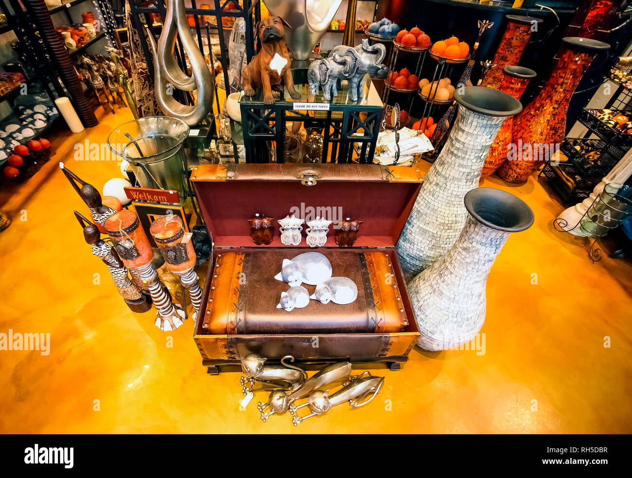 Johannesburg, South Africa - July 05 2011: Inside Interior of a Curio ...