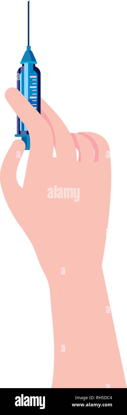 Nurse holding syringe cure Stock Vector Images - Alamy