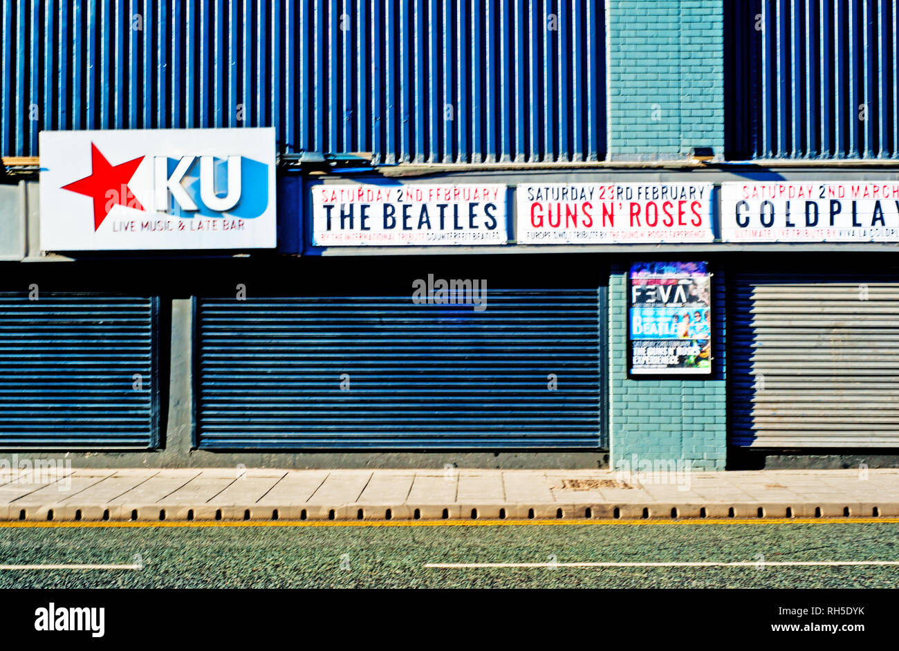 The Ku Bar music venue, Prince Regent Street, Stockton on Tees, Cleveland, England Stock Photo