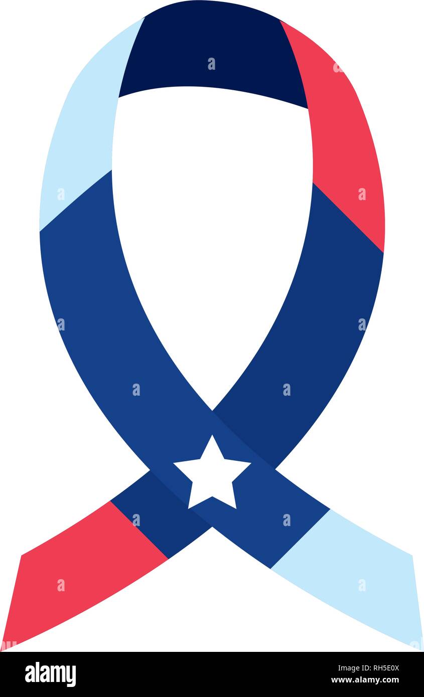 american flag ribbon national symbol vector illustration Stock Vector ...