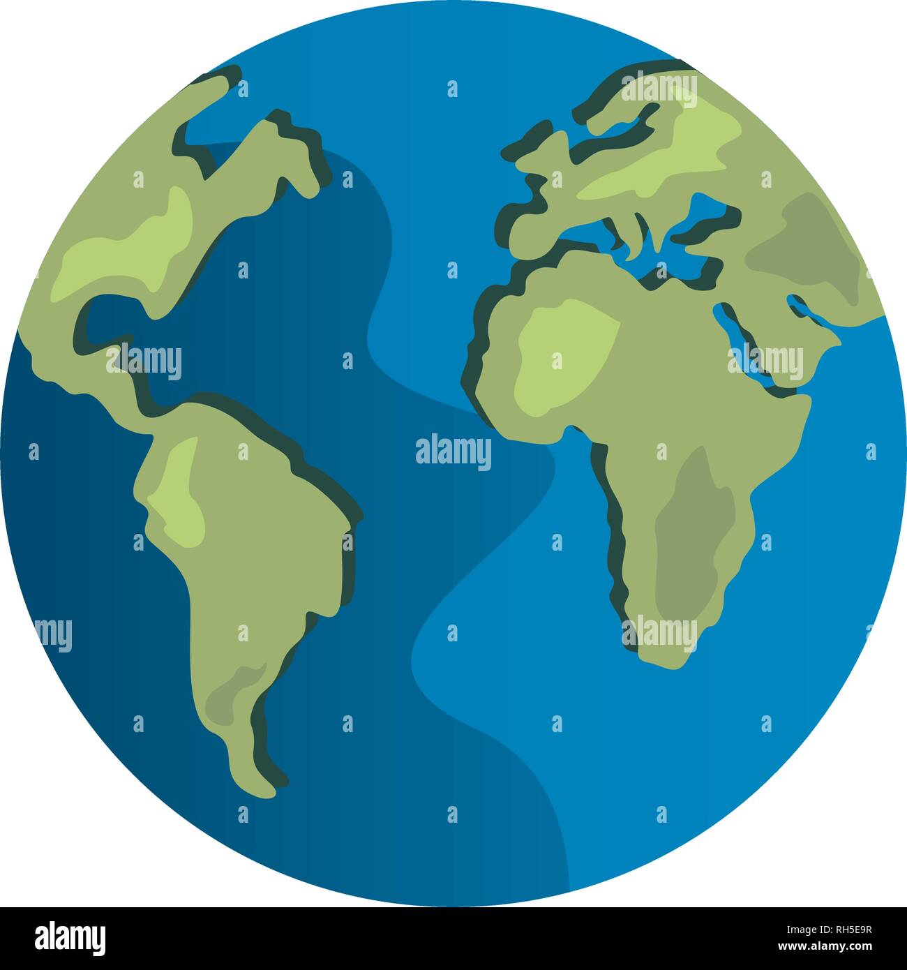 world earth planet on white background vector illustration Stock Vector ...