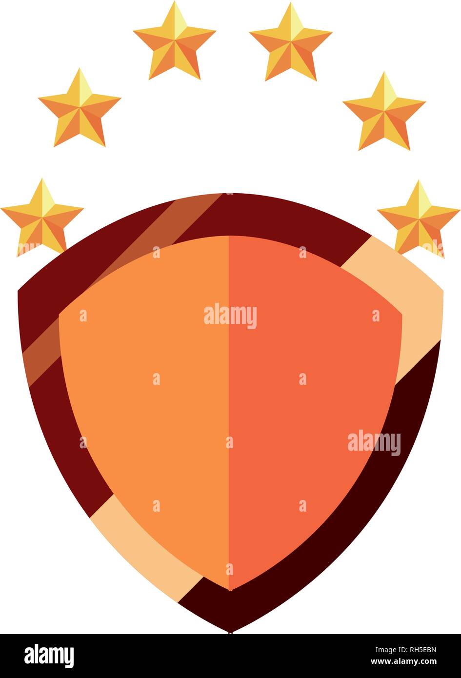 shield protection stars copyright of intellectual vector illustration ...