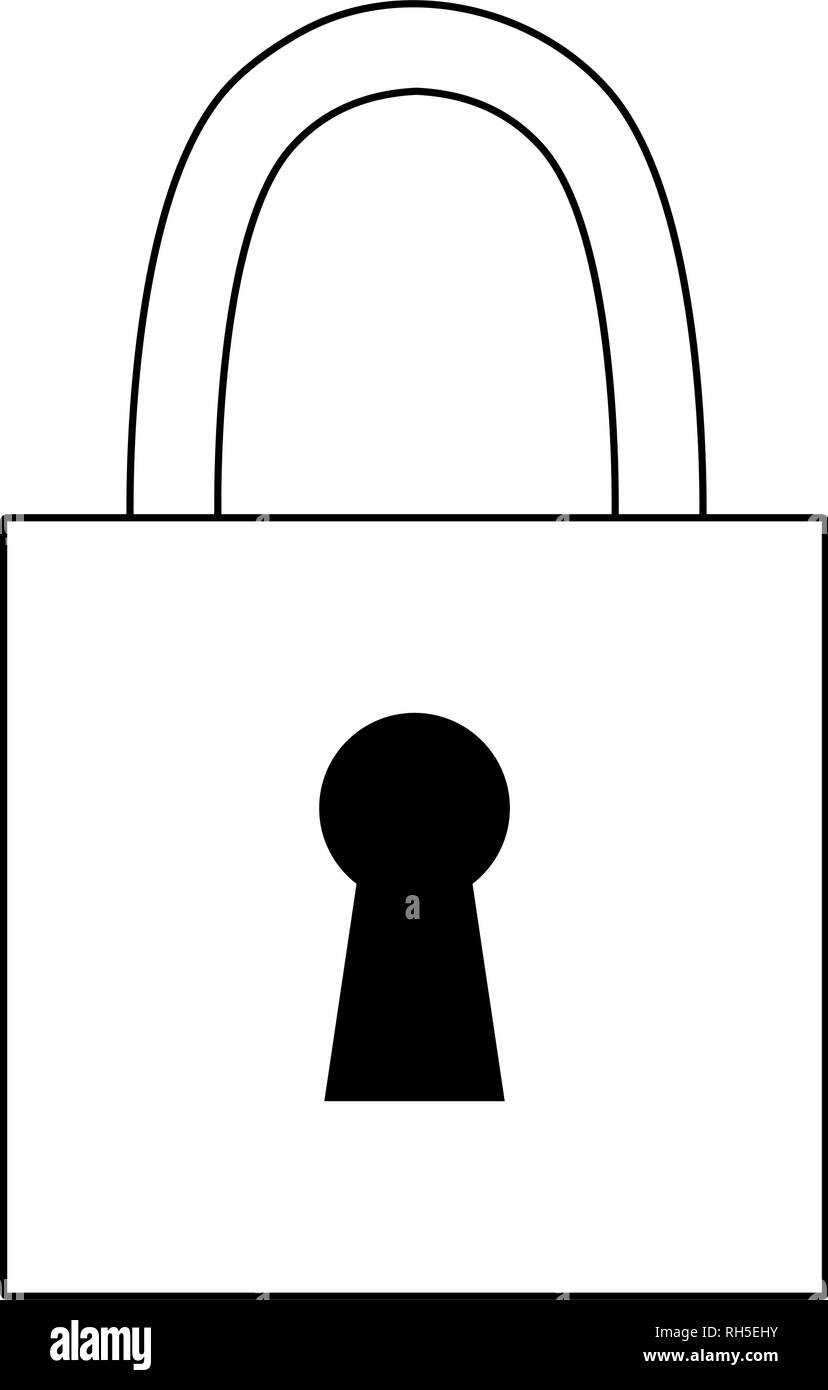 padlock security protection on white background vector illustration ...