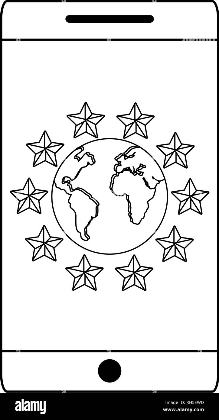 smartphone app analysis world copyright vector illustration Stock ...