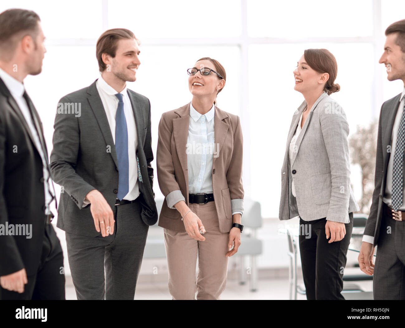 successful business team in the office Stock Photo - Alamy