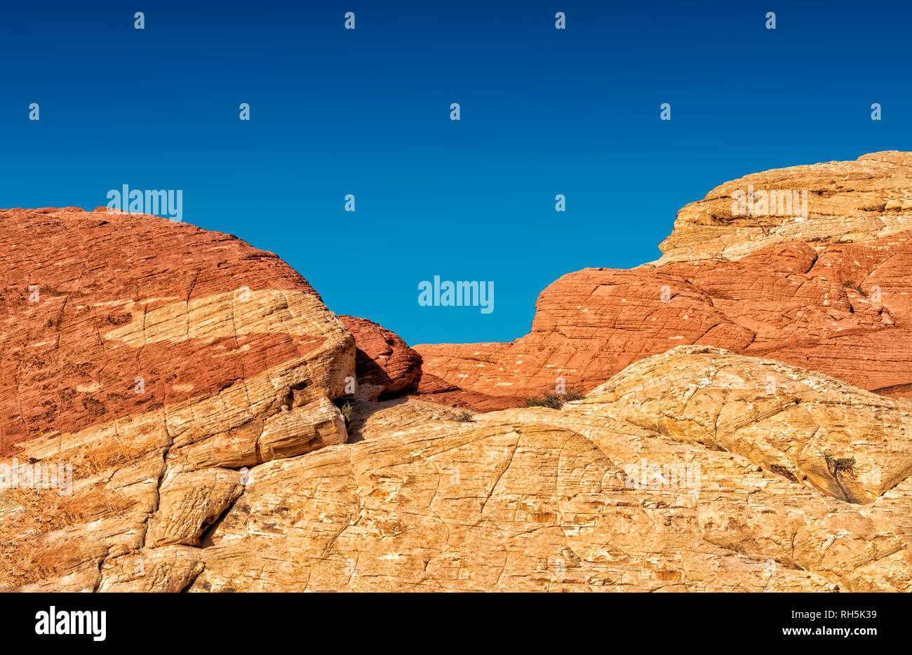 Red Rock Canyon, Las Vegas, Nevada, USA, with copy space Stock Photo