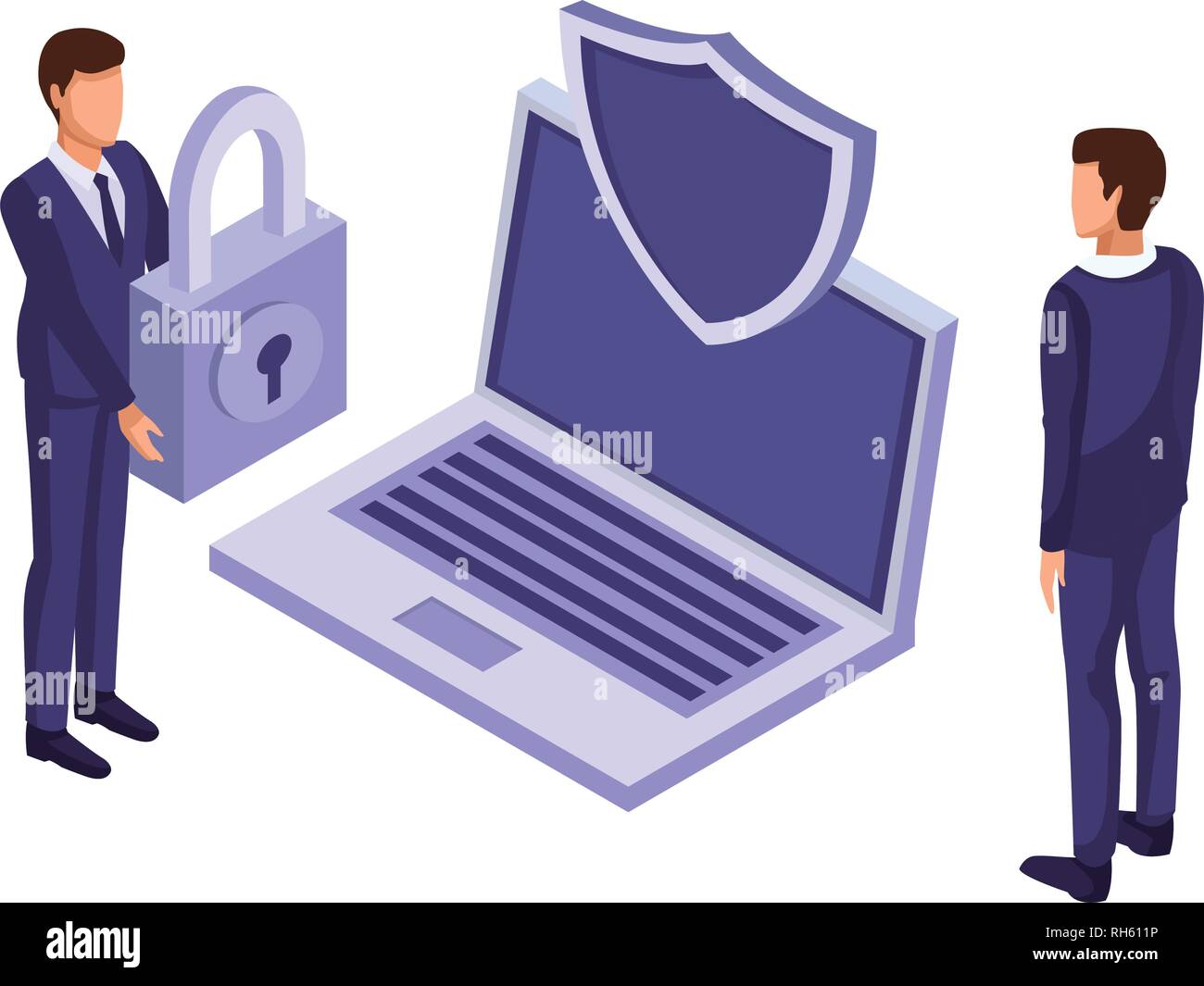 businessmen with computer Stock Vector Image & Art - Alamy