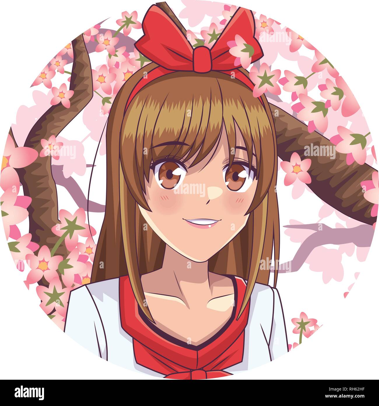 Anime Manga Girl Stock Vector Image Art Alamy