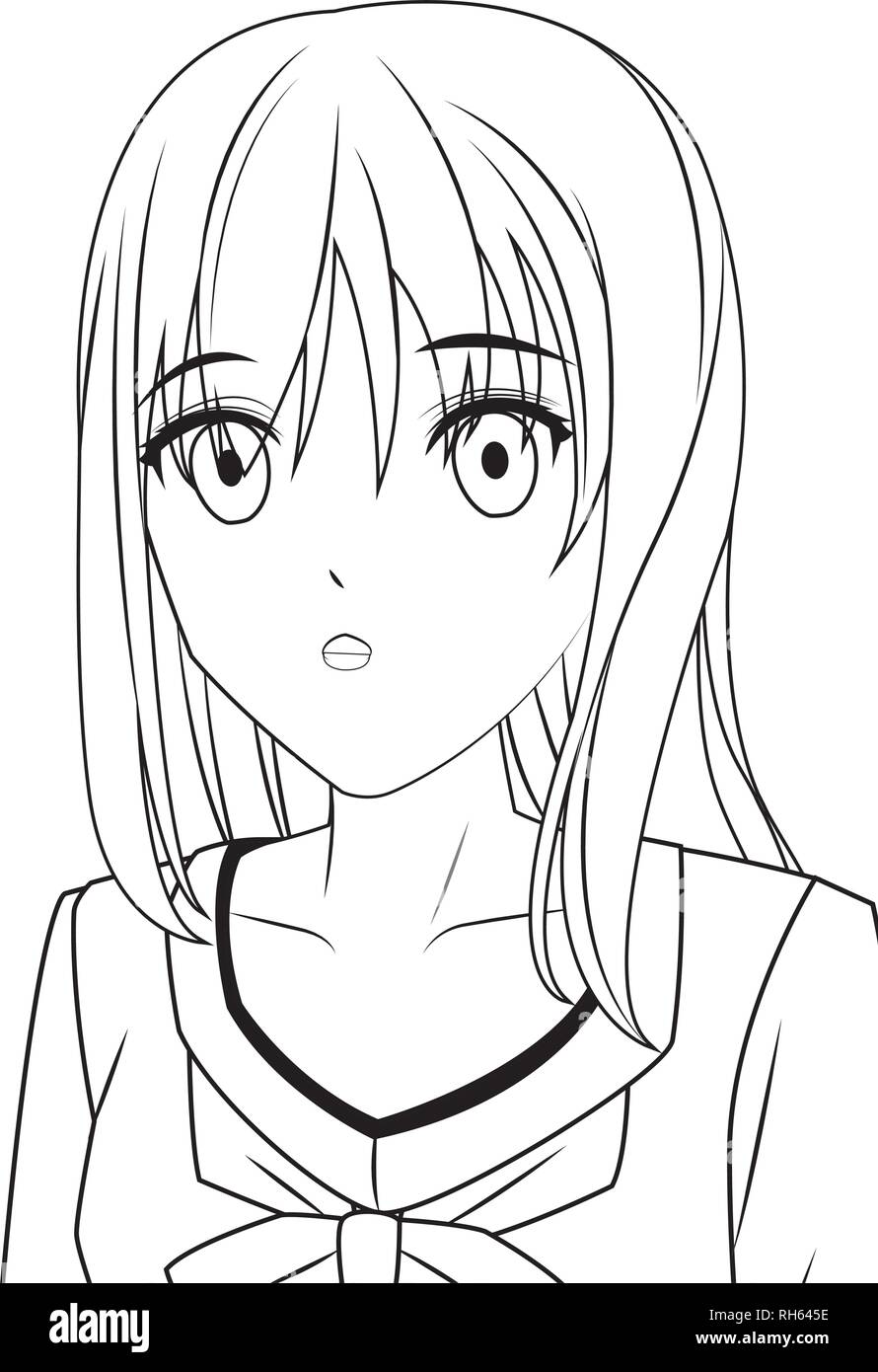 anime manga girl Stock Vector Image & Art - Alamy