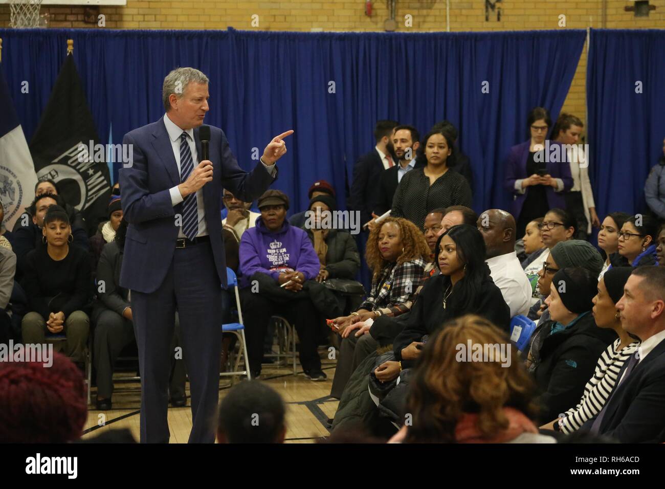 New York Ny Usa 29th Jan 19 January 29 19 New York City Mayor Bill De Blasio Held A Parent Leader Forum With Schools Chancellor Richard Carranza At The M S 113