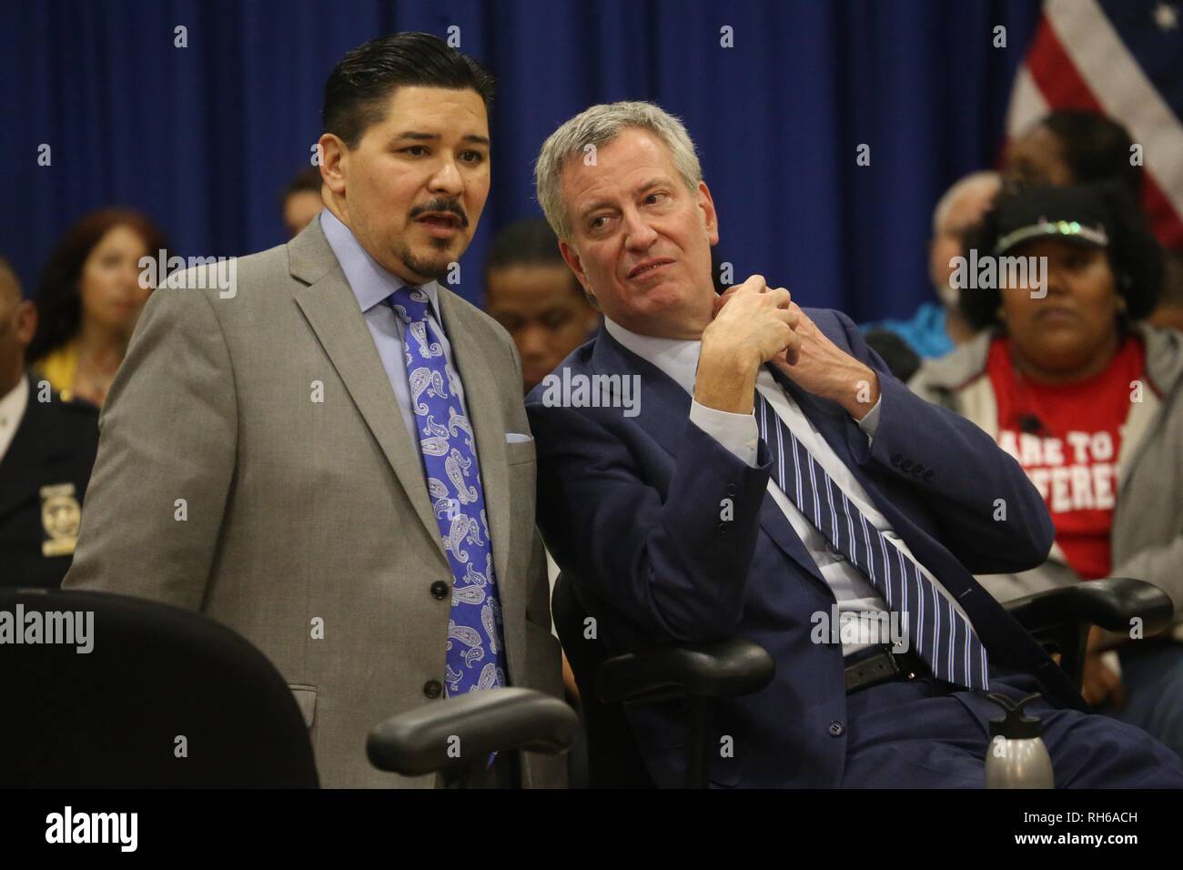 New York Ny Usa 29th Jan 19 January 29 19 New York City Mayor Bill De Blasio Held A Parent Leader Forum With Schools Chancellor Richard Carranza At The M S 113