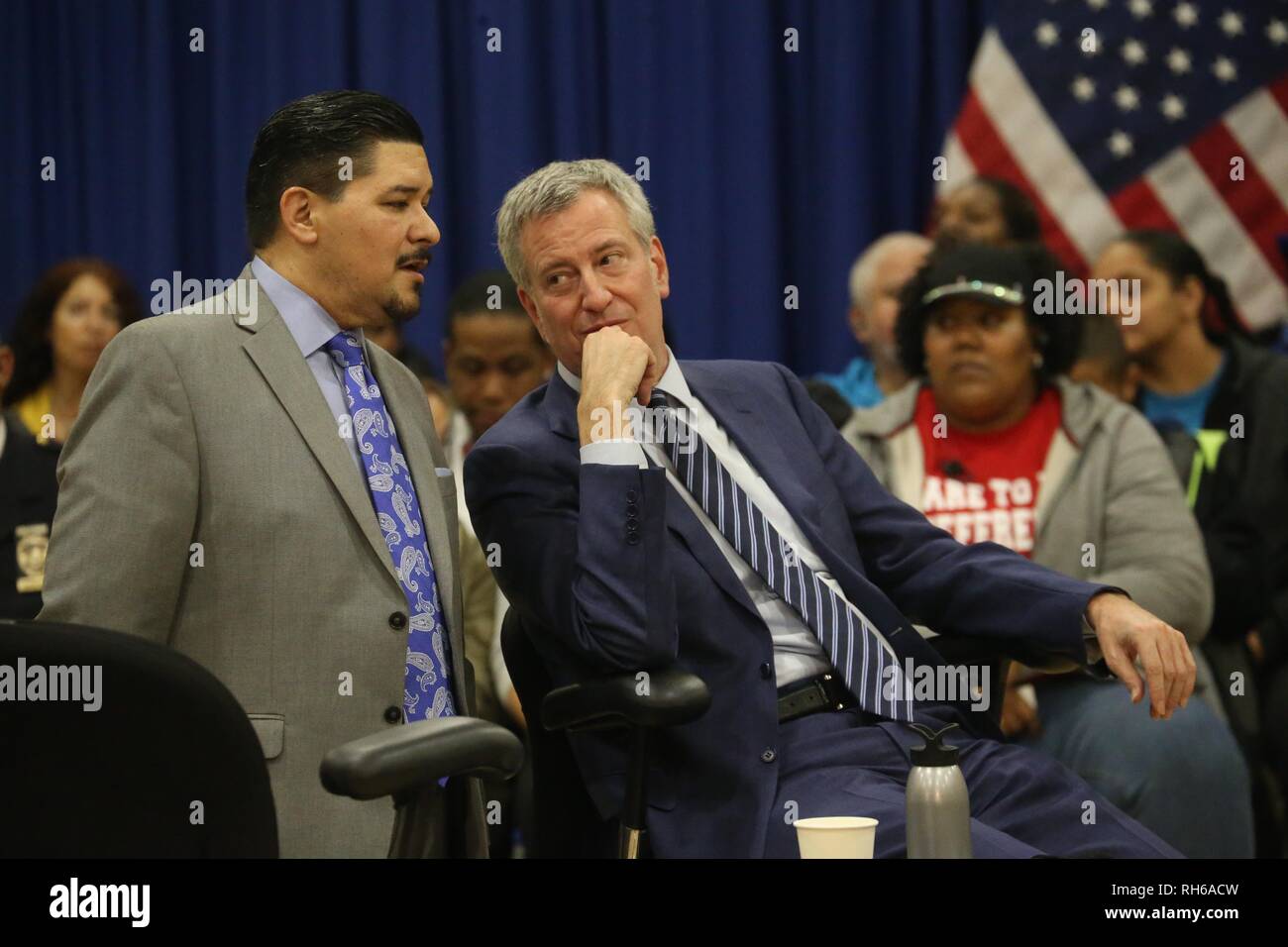 New York Ny Usa 29th Jan 19 January 29 19 New York City Mayor Bill De Blasio Held A Parent Leader Forum With Schools Chancellor Richard Carranza At The M S 113