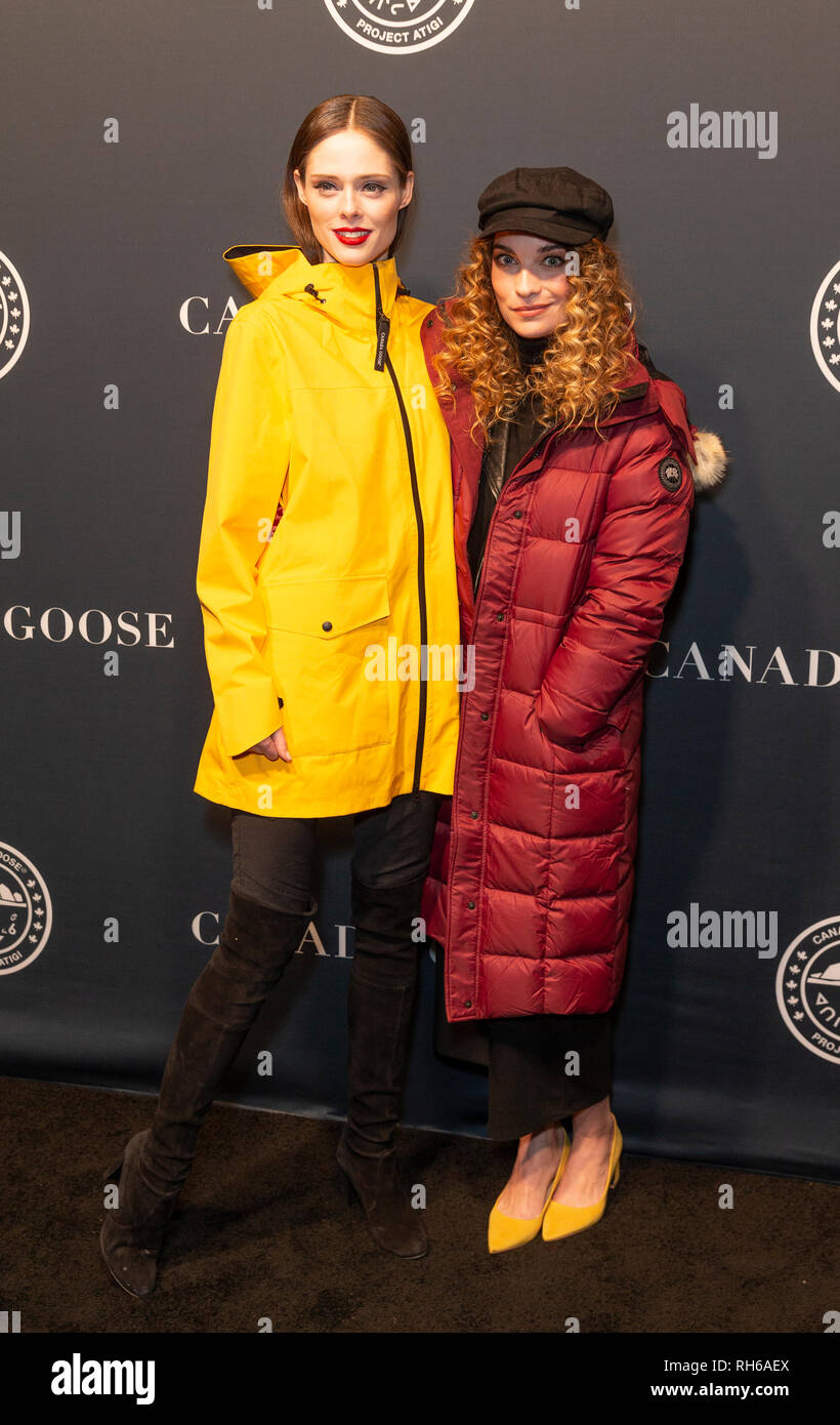 New York, NY - January 31, 2019: Coco Rocha, Annie Murphy attend Canada Goose Celebrates the Launch of Project Atigi at Studio 525 Credit: lev radin/Alamy Live News Stock Photo