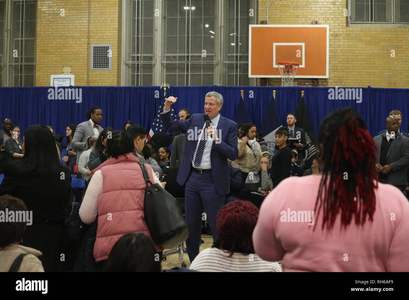 New York Ny Usa 29th Jan 19 January 29 19 New York City Mayor Bill De Blasio Held A Parent Leader Forum With Schools Chancellor Richard Carranza At The M S 113