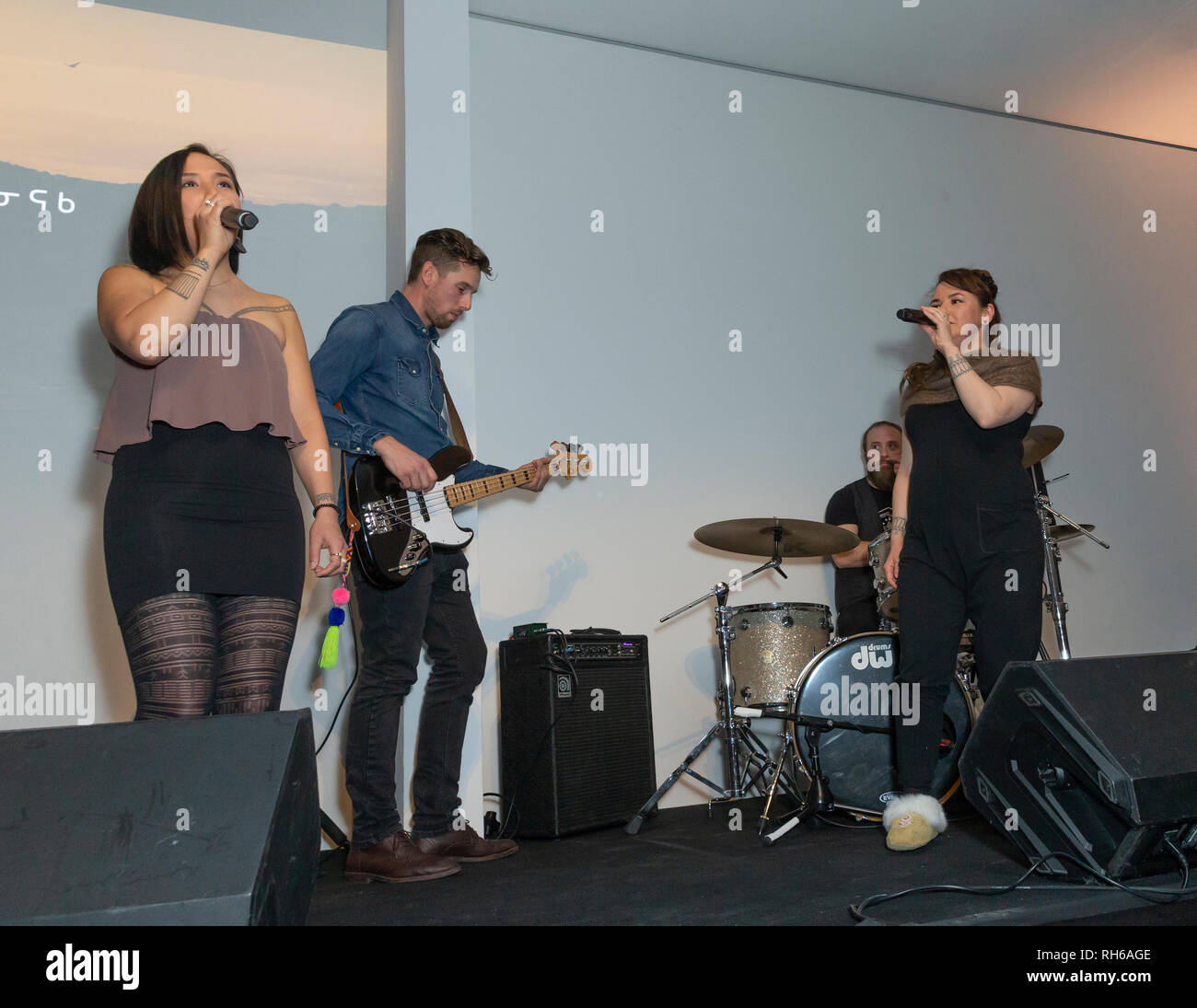 New York, NY - January 31, 2019: The Jerry Cans band performs during Canada Goose Celebrates the Launch of Project Atigi at Studio 525 Credit: lev radin/Alamy Live News Stock Photo