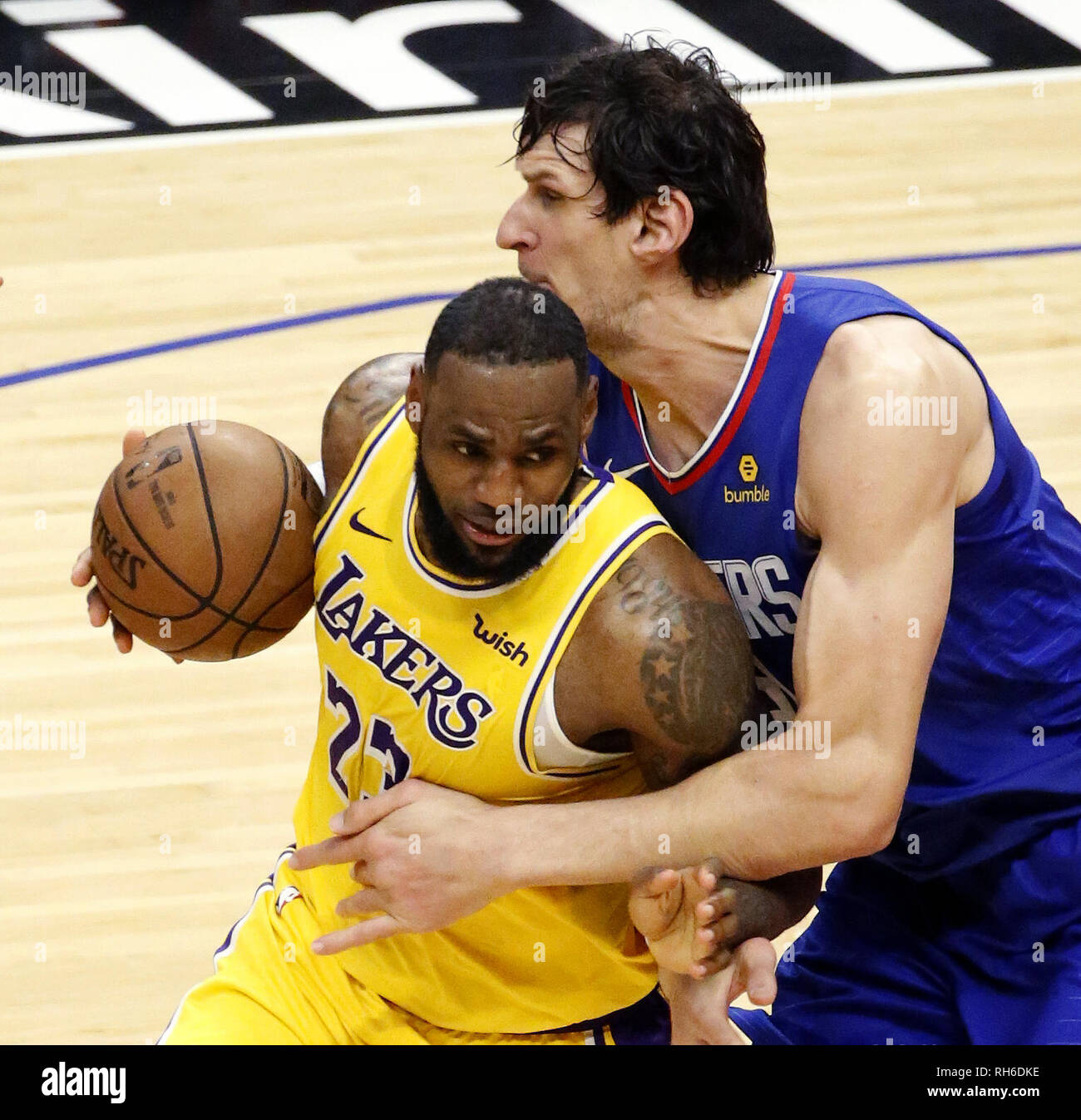 24 de septiembre de 2018 los Angeles, CA..LA Clippers Center Boban  Marjanovic (51) en los Angles Clippers Media Day en el centro de  entrenamiento el 24 de septiembre de 2018. (Foto de