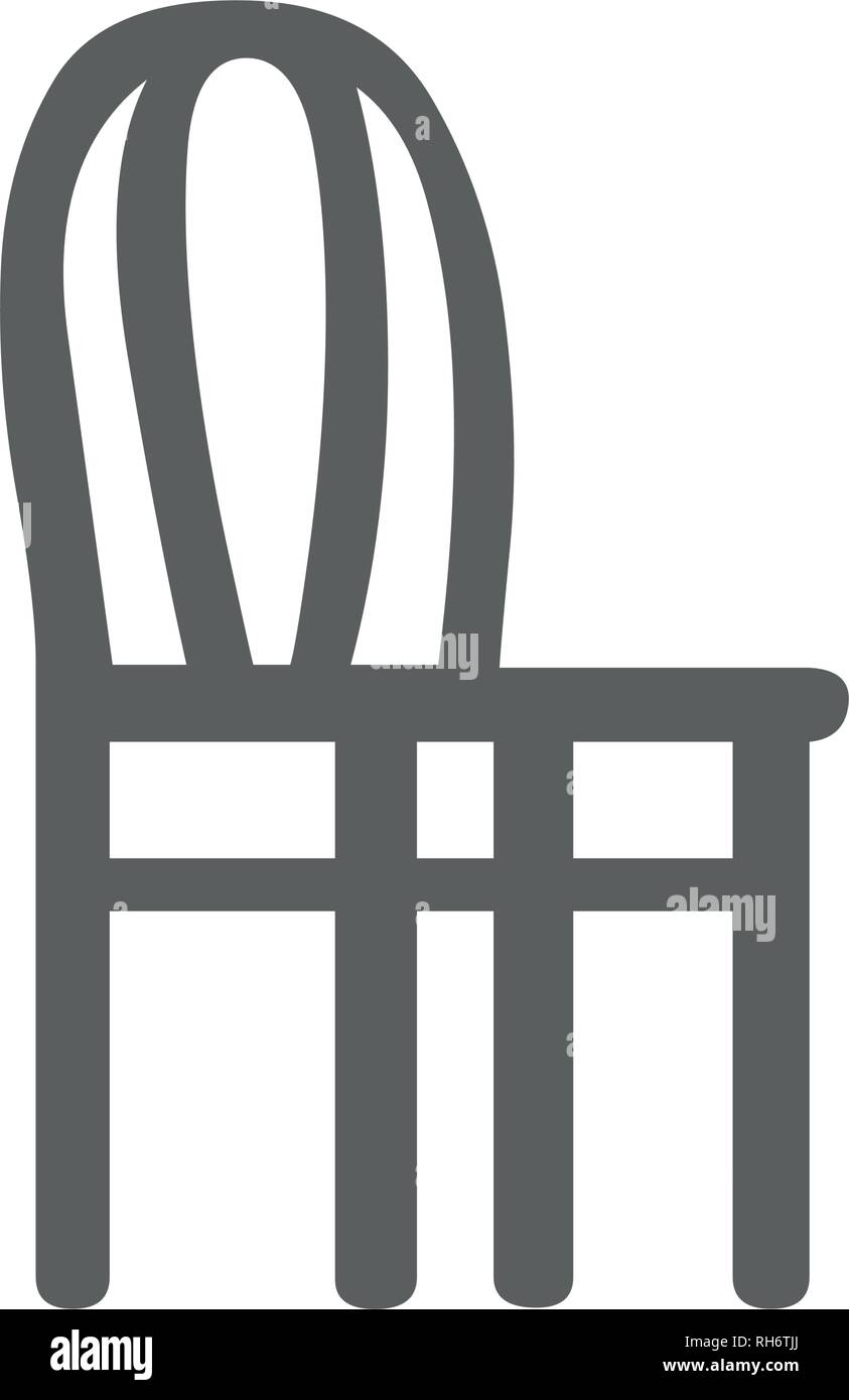 Chair icon. One of set web icons. Vector illustration isolated on white ...